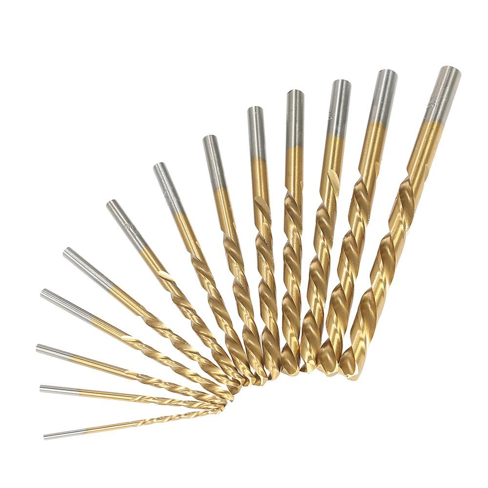 Titanium Coating Drill Bit Set Hex Shank Twist Drill Bit Durable HSS Drill Bits  For Plastic