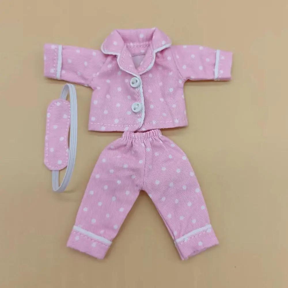 1/12 BJD Doll Figure Cute Pajamas Clothes OB11 Pajamas Eyeshade Nightgown Outfit Clothes Dolls Toys Accessories Gift For Girls