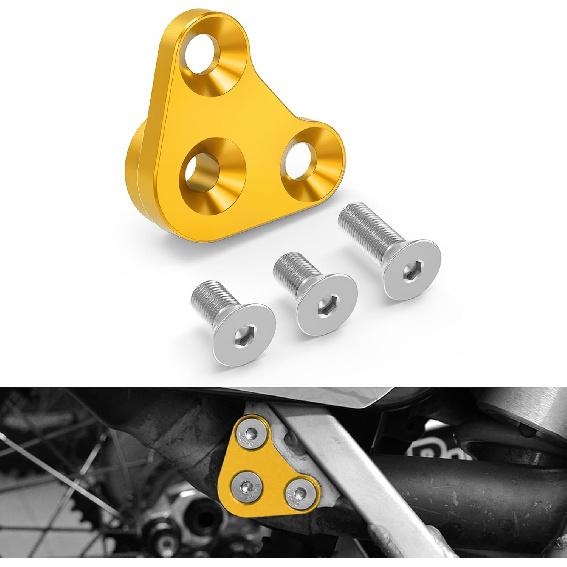 NICECNC Gold Pipe Support Bracket Exhaust Mounting Bracket with Bolt Compatible with Suzuki DRZ400S DRZ400SM 2000-2024 Motorcycle Exhaust Bracket See