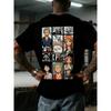 Trendy T-shirt T-shirt Animation Summer Cotton Men's and Women's Tight T-shirt Street Casual Fashion Loose