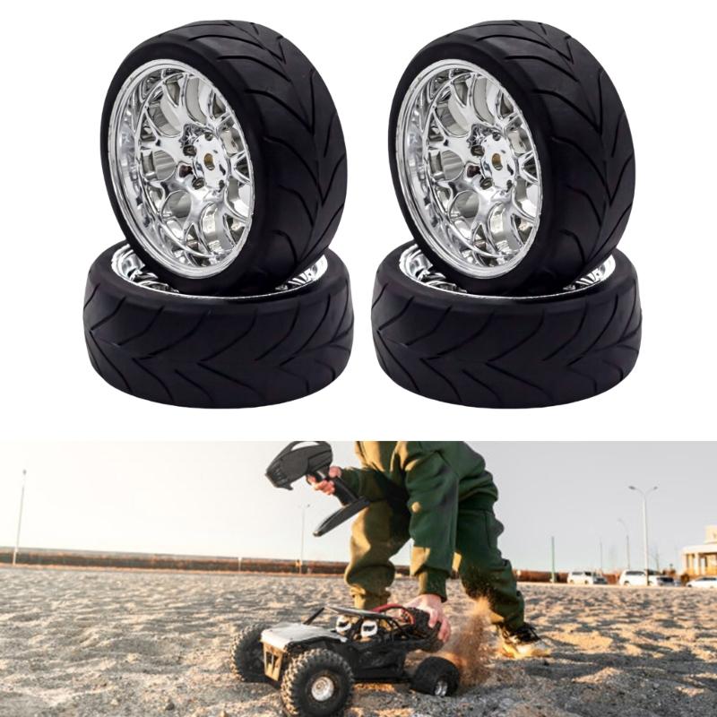 Precise Remote Control Replacement Wheel Tires with 12mm Adapter for 1/10 Model Car Drift Car Modification Accessories