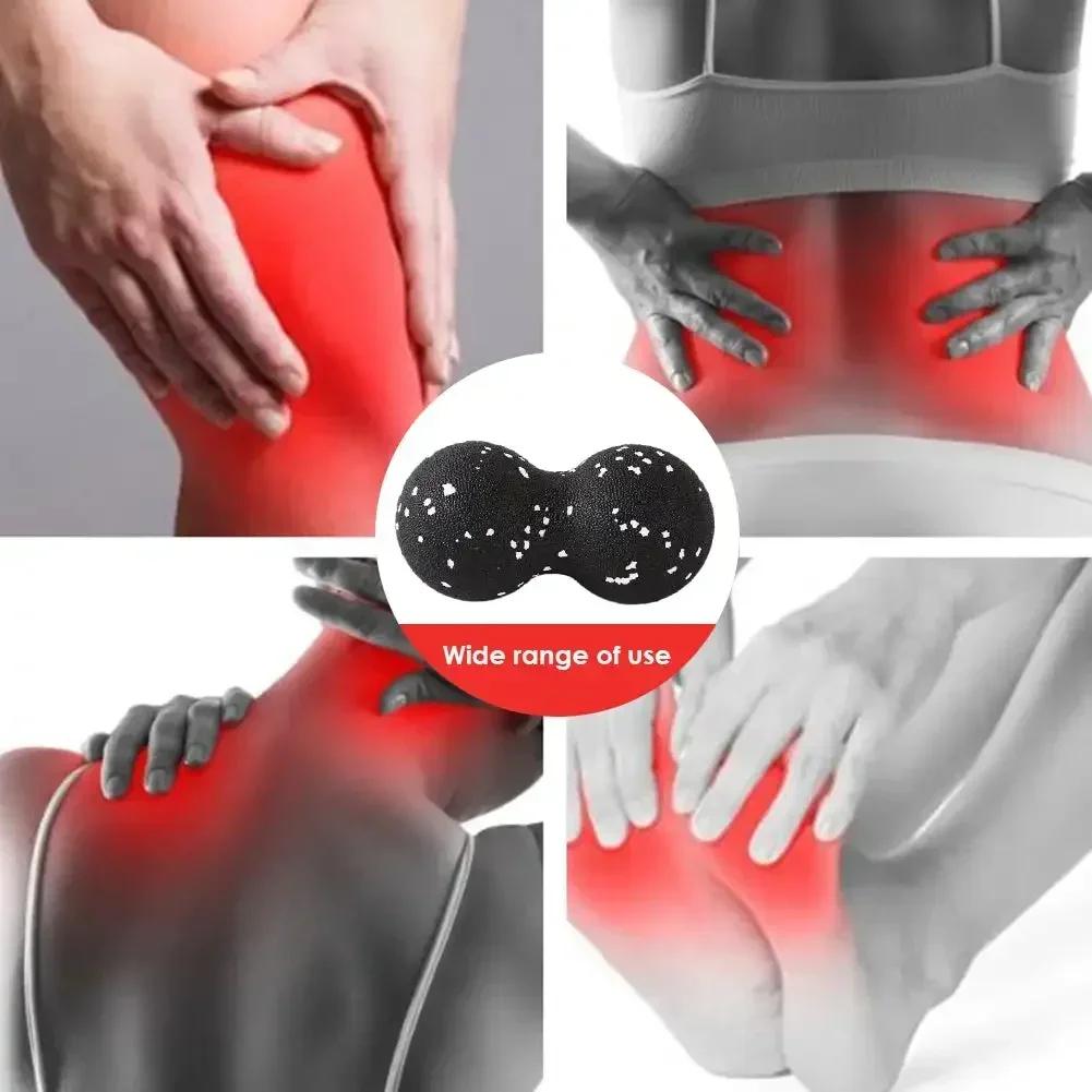 Peanut Fitness Massage Ball Set Yoga Roller Double Lacrosse Mobility Ball for Myofascial Physical Therapy Deep Tissue Massage