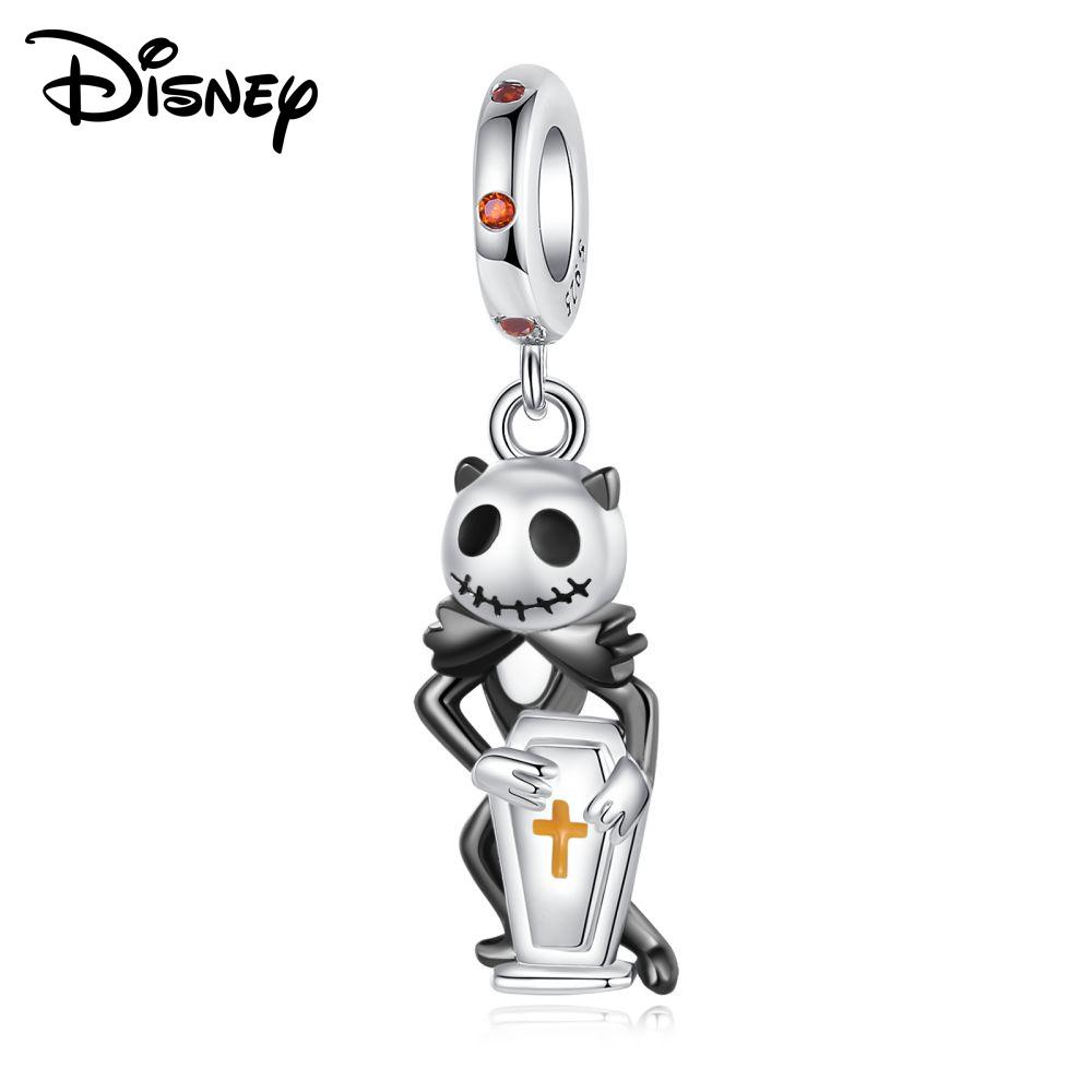 Disney 925 Silber Winnie Puuh Kürbiswagen und Minnie Anhänger Perlen Geeignet für DIY Armband Kann an Familie und Freunde verschenkt werden