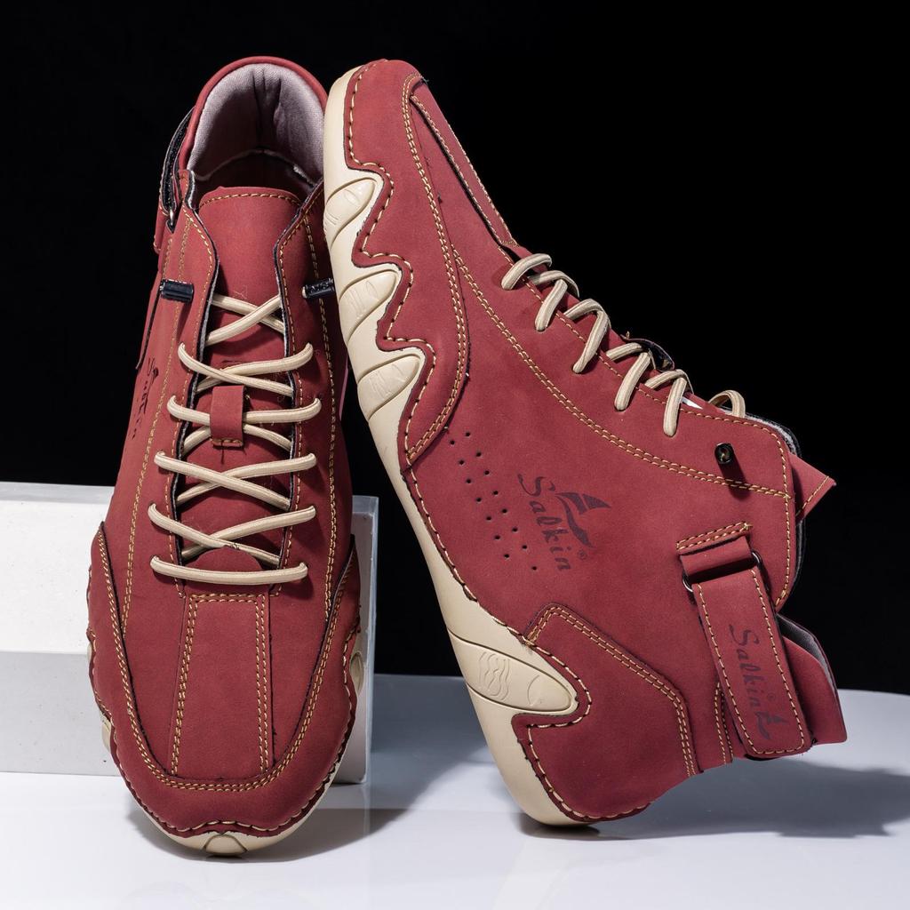 2025 Men's Large-Size Octopus High-Top Martin Boots - Spring/Summer Casual Short Boots & American Boat Shoes