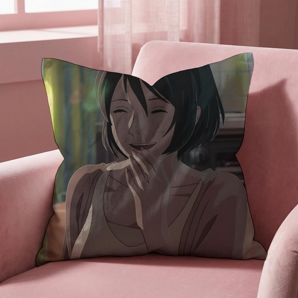 The Garden of Words Cushion Cover Multi-Scene Pillow Cover for Home & Car - Reversible, Soft & Durable for Daily Use