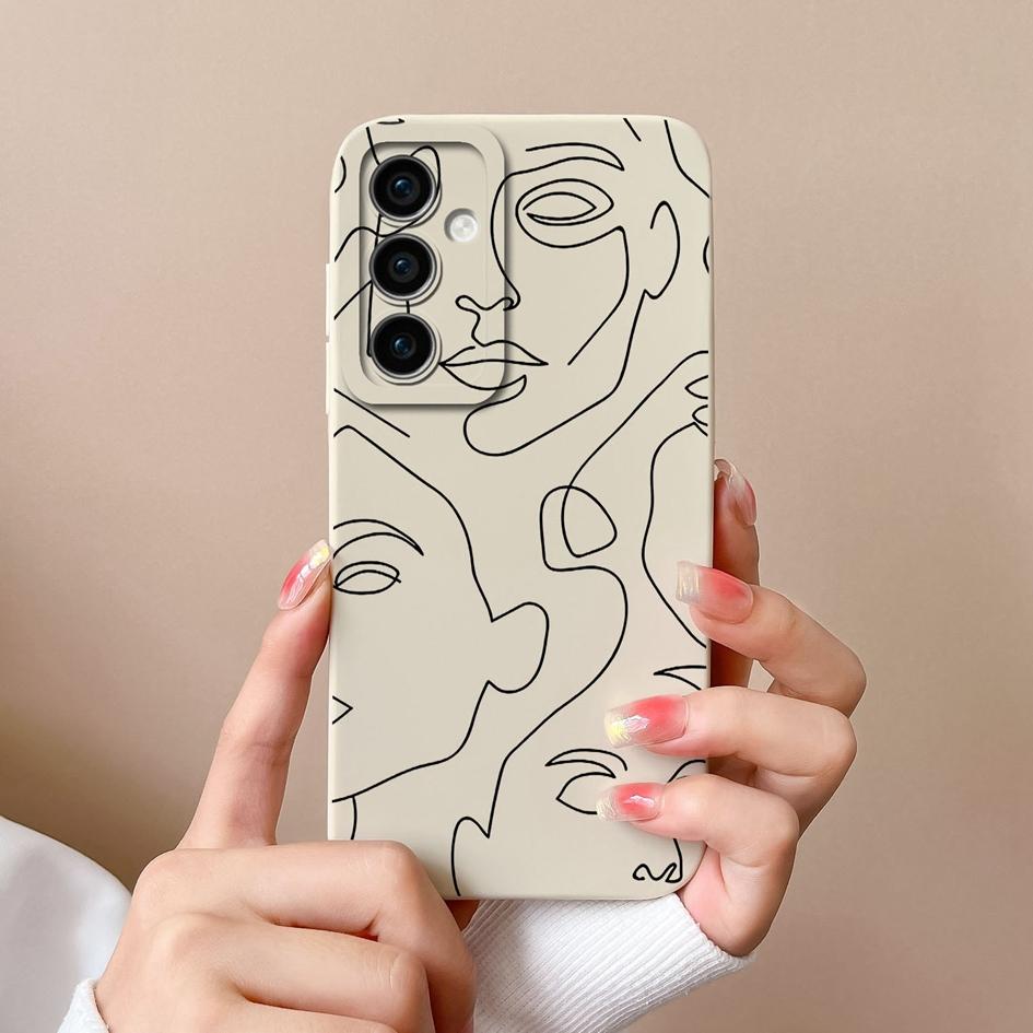 

Чехол для Samsung A55 S24 + M15 A15 S24 Ultra F15 A35 Shell, модный черно-белый леопардовый принт, жидкие силиконовые мягкие чехлы для телефонов, чехлы для Galaxy Samsung Galaxy M15