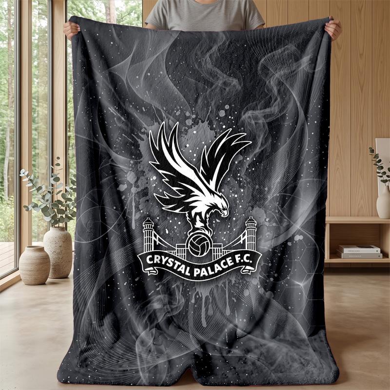 Crystal Palace Fußball Druck Flanelldecke, Weiche Warme Leichte Überwurfdecke für Sofa Bett Camping
