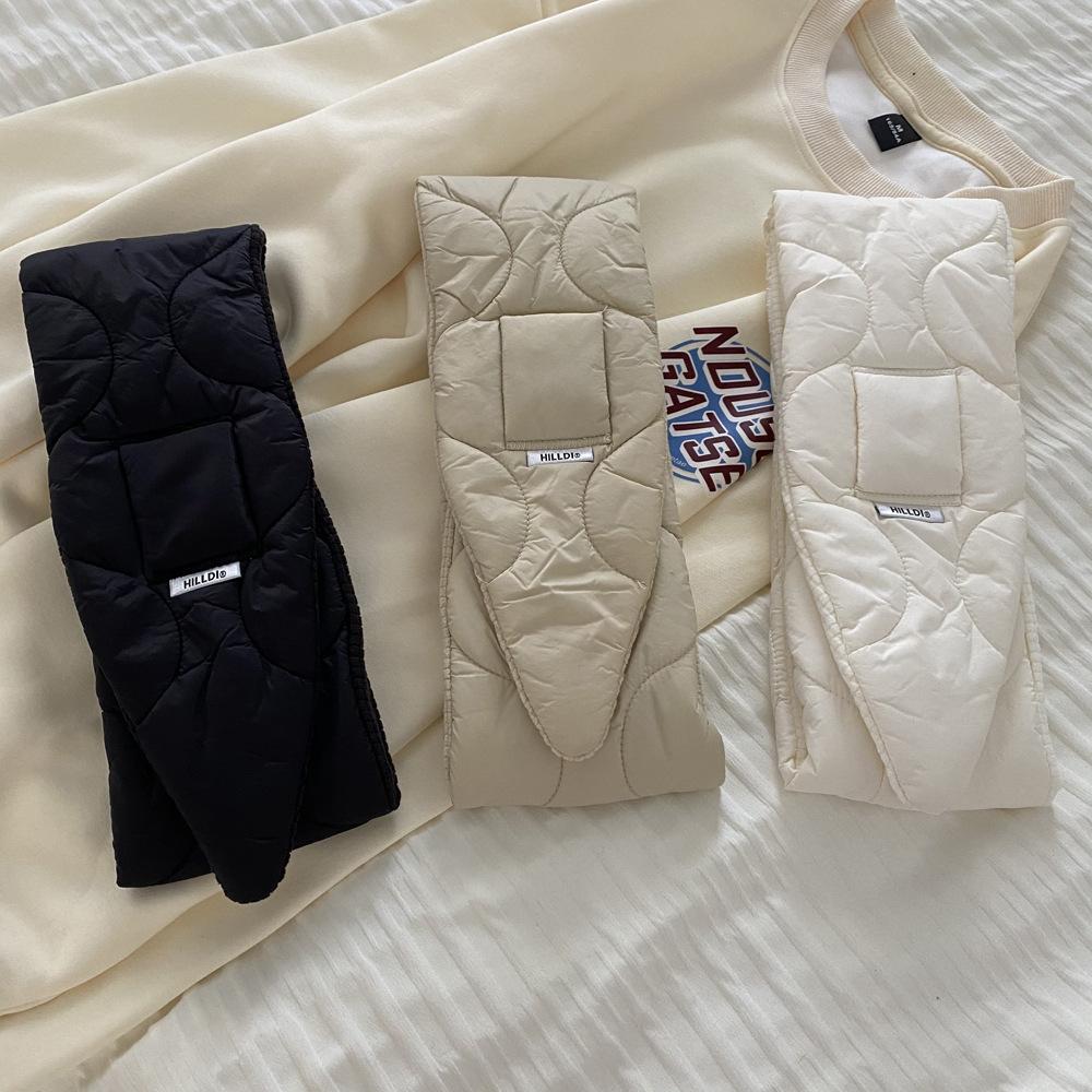 Korean Style Down Neck Scarf Keep Warm Thermal Shawl Stylish Cross Feather Scarf Gift