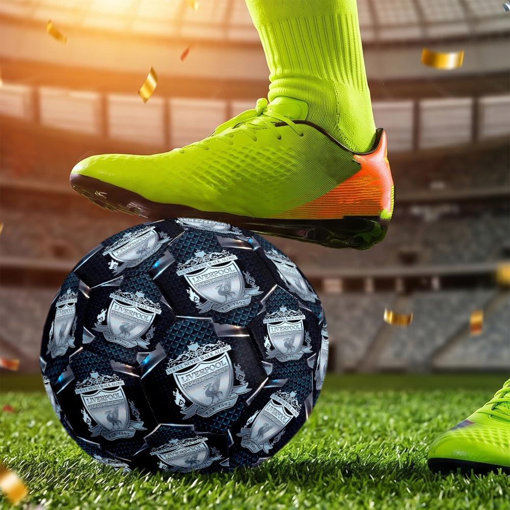 Liverpool Size 5 Soccer Ball Machine Sewn Indoor Outdoor Training and Matches Soccer Accessory Perfect Gift for Friends Family