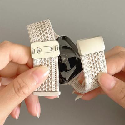 Magnetisches Nylonarmband für Apple Watch 45mm 41mm 44 40mm Serie 10 46mm 42mm Weiches Armband für IWatch Ultra 49mm 9 7 8 6 5 4 Armband