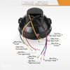 Universal 7 Inch Motorcycle Headlight H4 35W LED Head Lamp 9 Wires Turn Signal Light 12V H4 HeadLamp For Harley Bikes Curisers