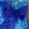 Baby Girls Bow Knot Ruffles Lace Princess Dress Sequins Wedding Party Gown Skirts Dresses