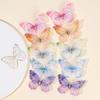 10Pcs Mesh Butterfly Hair Clips Sweet Rhinestone Hairpins Double-layer Giltter Barrette For Girls Kids Hair Accessories