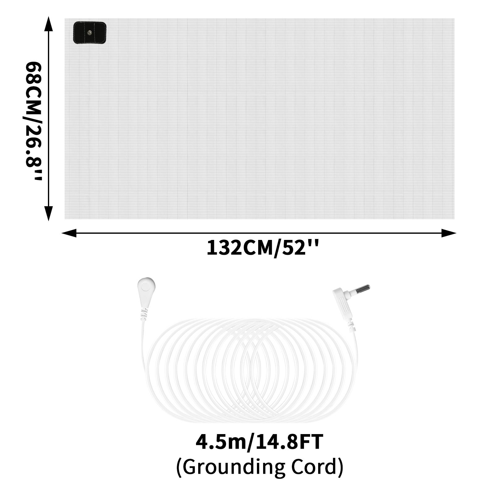 

Earthing Bed Sheet Anti-static Grounding Sheet Conductive 95% Cotton and 5% Soft Silver Fiber Flat Sheets Sleep Bed Mat US Plug