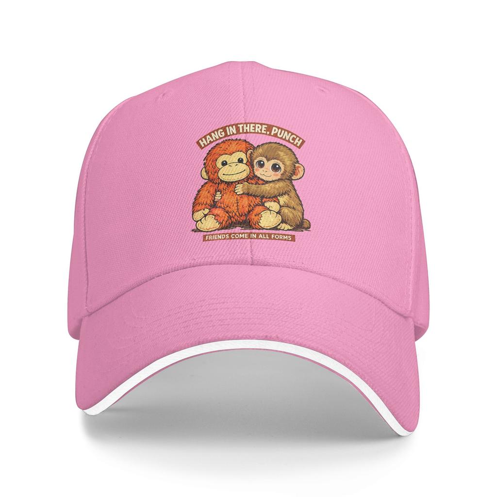 Summer Lonely Punch Monkey Baseball Cap  Tennis Skate y2k Funny Print Sun Trucker Hat Women Men Hot Sale Baseball Caps