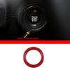Red Carbon Fiber Engine Start Stop Ring Trim Cover For Maserati Ghibli 14-21