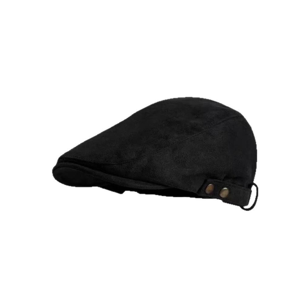 55cm to 59cm Vintage Beret Hat Suede Earflap Cap Artistic Hat Retro Newsboy Cap Outdoor Activities