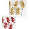 6/24 Pieces Simulation Of Rich Red Berries Suitable For New Year's Christmas