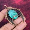 Malachite Pendant Genuine Gemstone Jewelry Copper Wire Wrapped Handmade Pendant