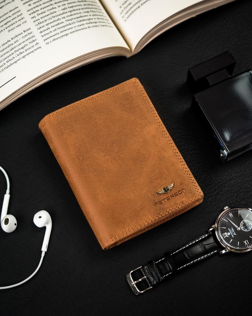 PTN N4-CHM-M-8527 Cognac Leather Wallet