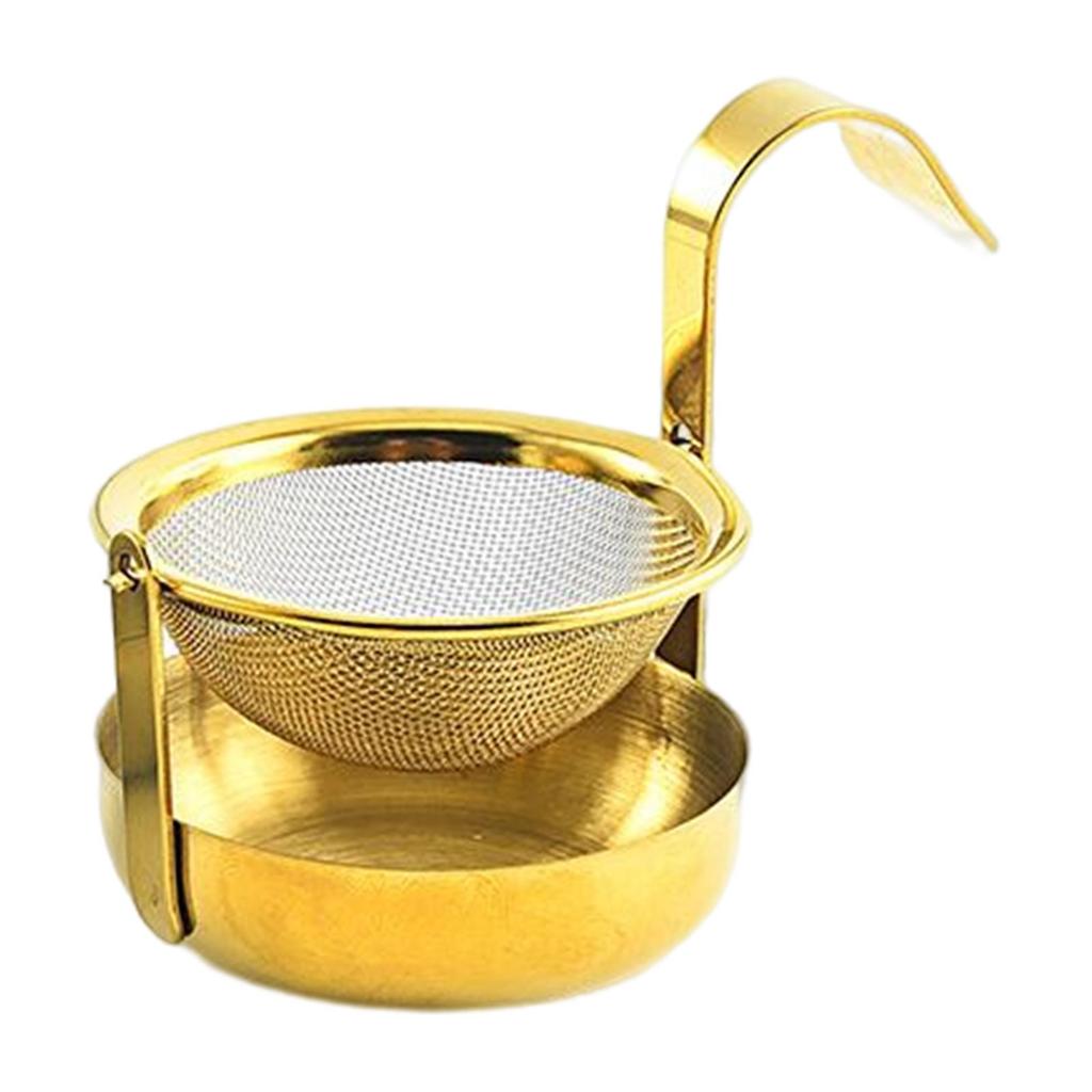 Rotating Tea Strainer with Handle 304 Stainless Steel Kitchen Tool Teaware Tea Filter Kitchen Home Bar