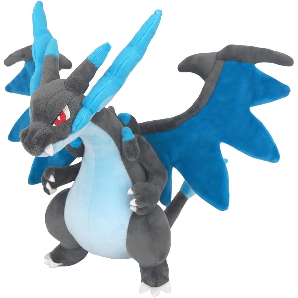 Sanei Boeki Pocket Monster All Star Collection Mega Charizard X Plush Toy 30x27x26cm