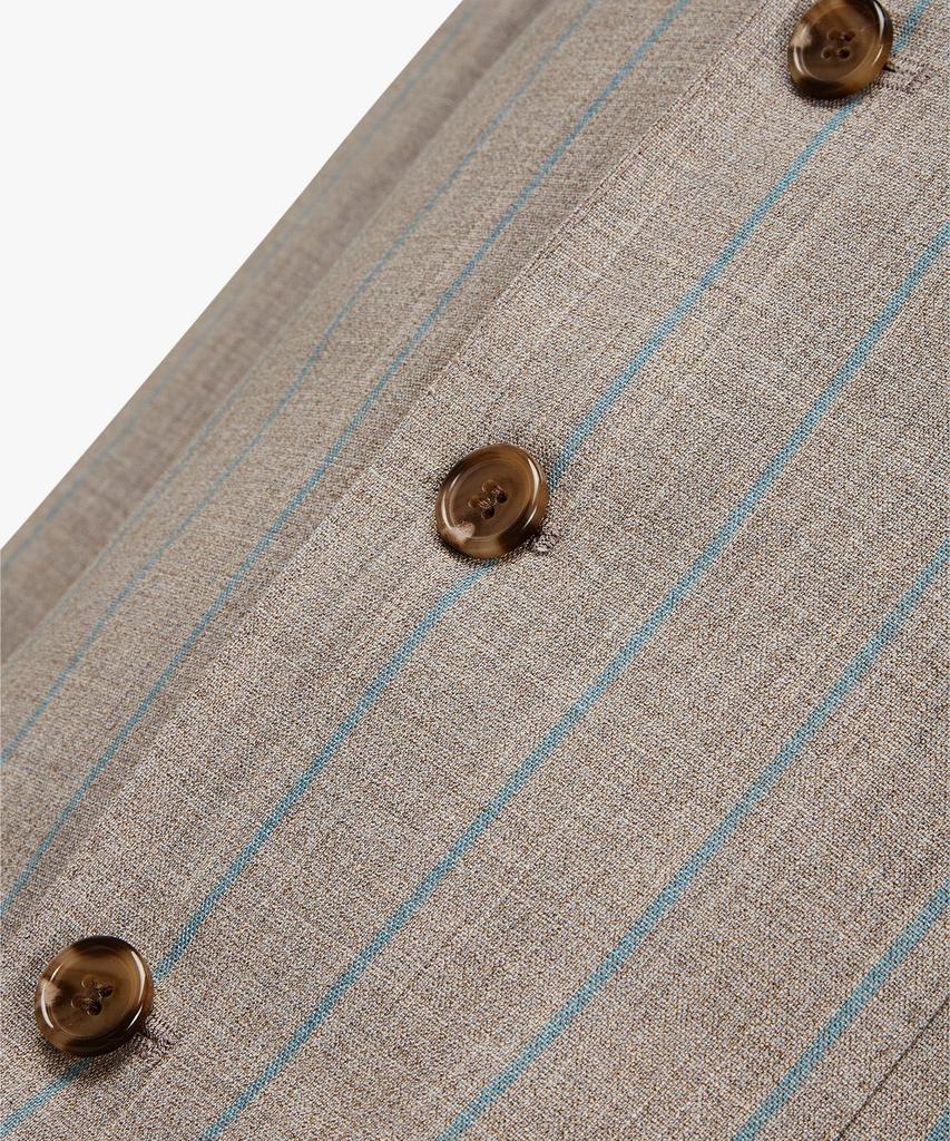Man On The Boon [Loro Piana Fabric] Striped Wool Single Jacket_Gray 4714151004