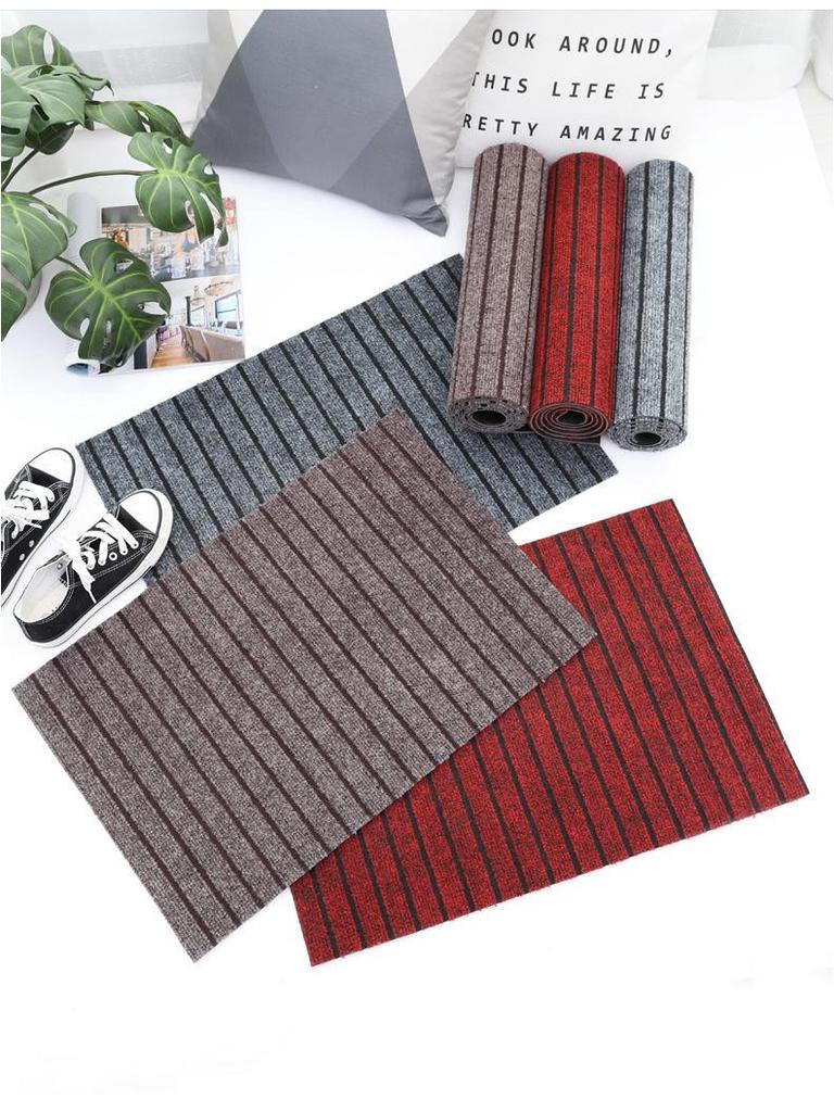 Anti-Slip Absorbent PVC Floor Mat - Seven-Stripe Design for Kitchen, Balcony, Bathroom, Hotel, Supermarket, and Staircase Dust Removal