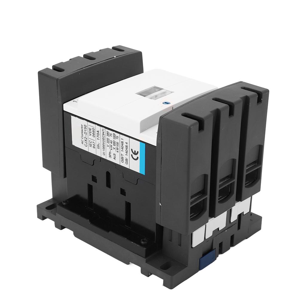 AC110V 150A 3 Phase AC Contactor Silver Contact PC Flame Retardant Housing Alternating Current