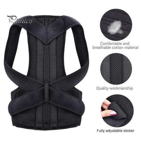 Belt Posture Lumbar Back Corrector Support Strap Shoulder Brace Neck Stretcher Trainer Hook And Loop Prevent Hunchback Multiple Straps Breathable