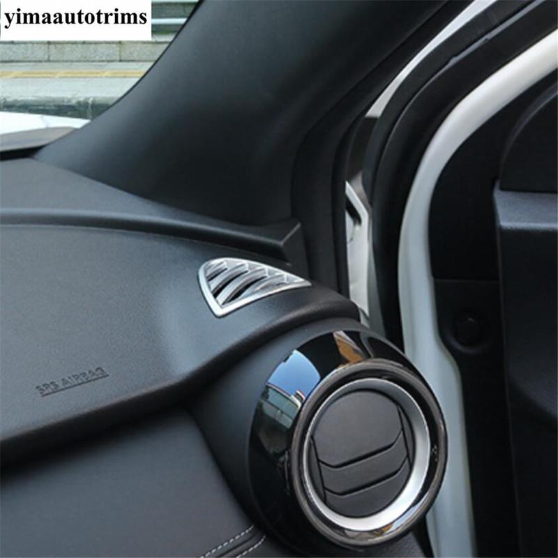 Dashboard Air AC Conditioning Outlet Vent Frame Decoration Cover Trim For Nissan Kicks 2016 - 2024 ABS Carbon Fiber Accessories