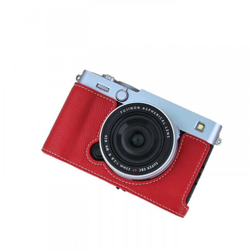 Fujifilm XE5 Camera Half-Cover Case With Microfiber Grip Handle Shoulder Strap - Shockproof Protective Sleeve Mirrorless