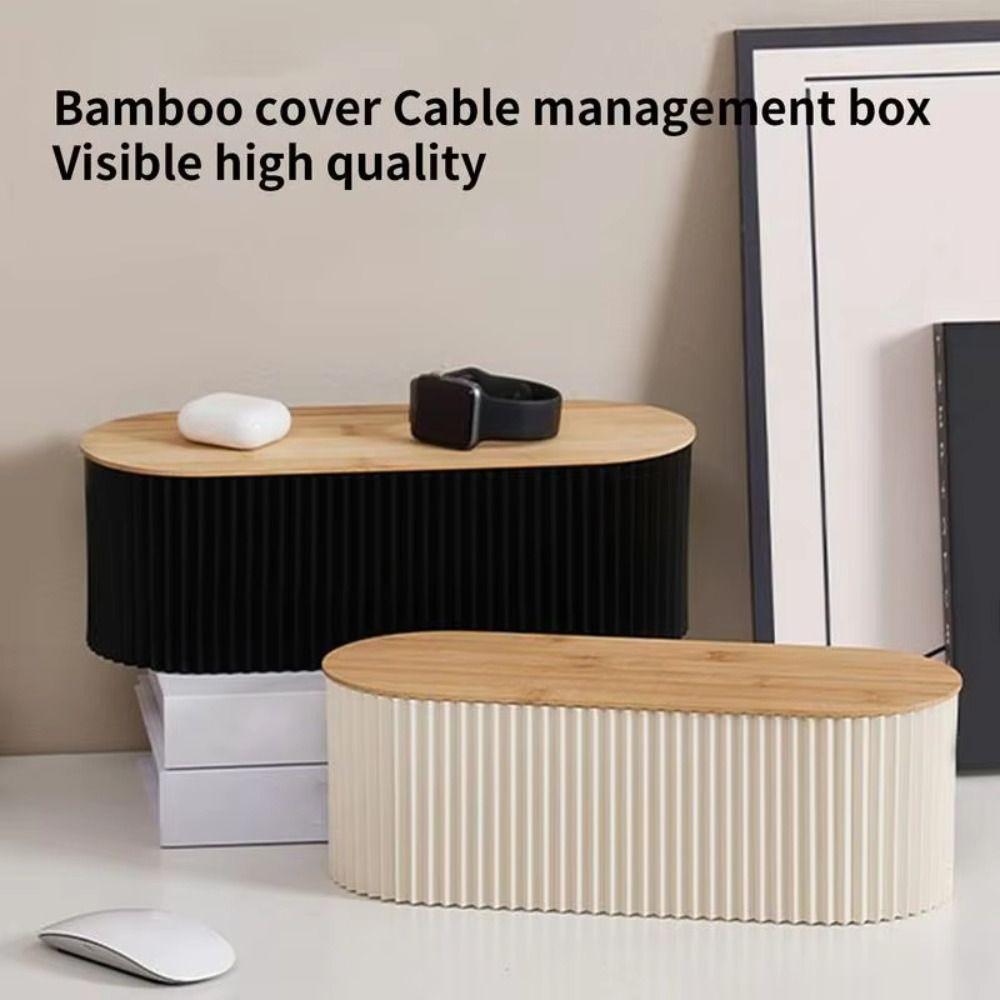 Plastic Power Line Storage Case Dustproof Wire Storage Box WiFi Router Socket Storage Box  Office