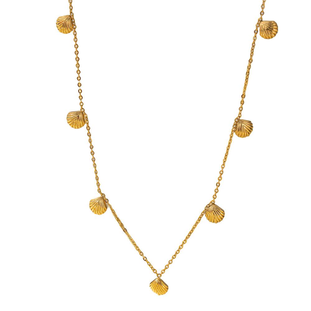 Summer New Necklace Female Starfish Shell Pendant Jewelry Light Luxury Fashion Niche High-end Accessories