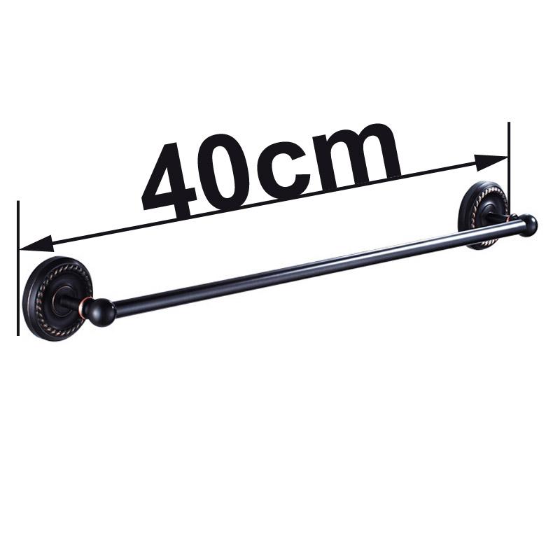 Black Brass Wall Mounted Bathroom Single Towel Shelf Rack Holder Bath Towel Hanger Bar Towel Rail Bathroom Accessories