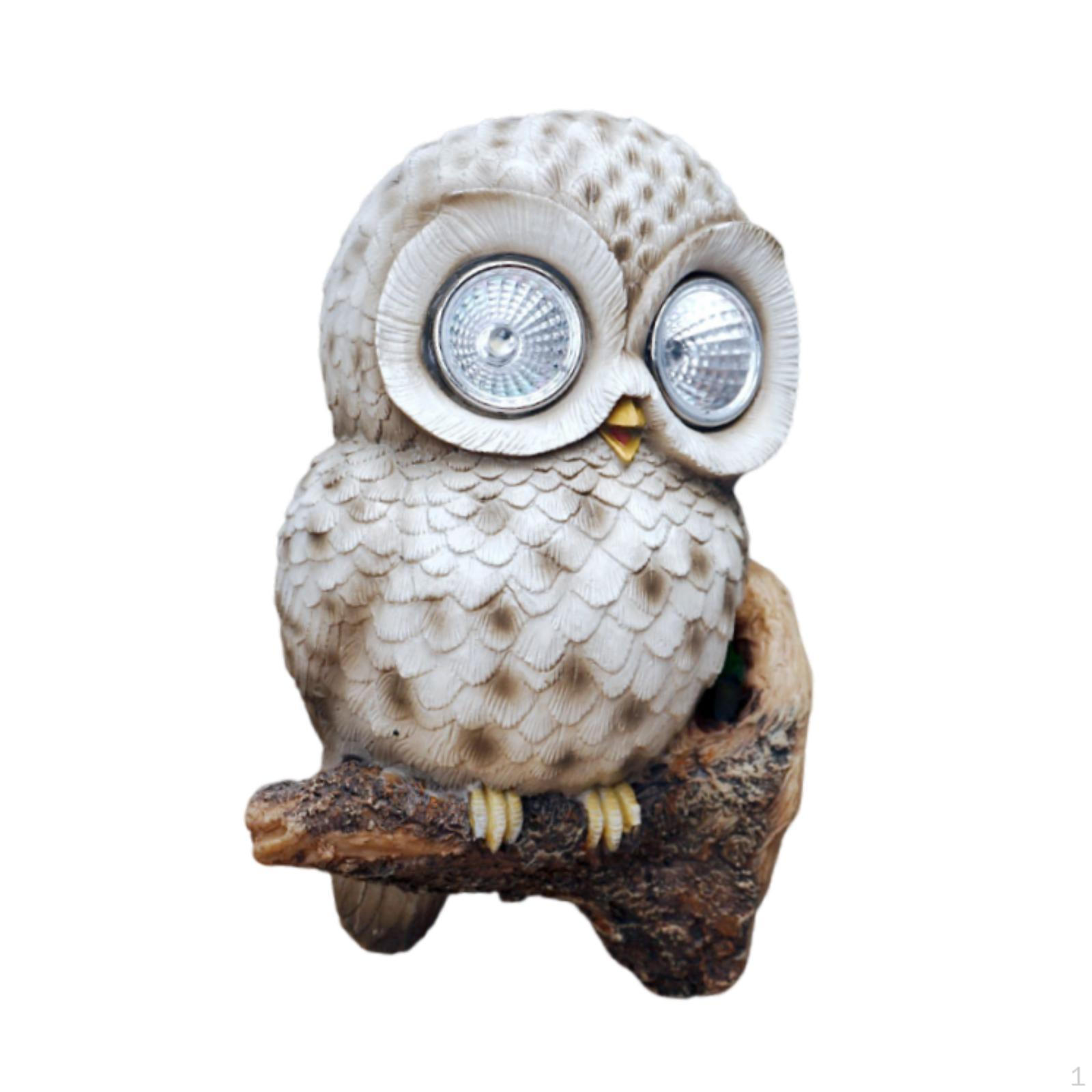 

Owl Sculpture Solar Light for Garden Pathway Art Piece Miniature Figurine сірий