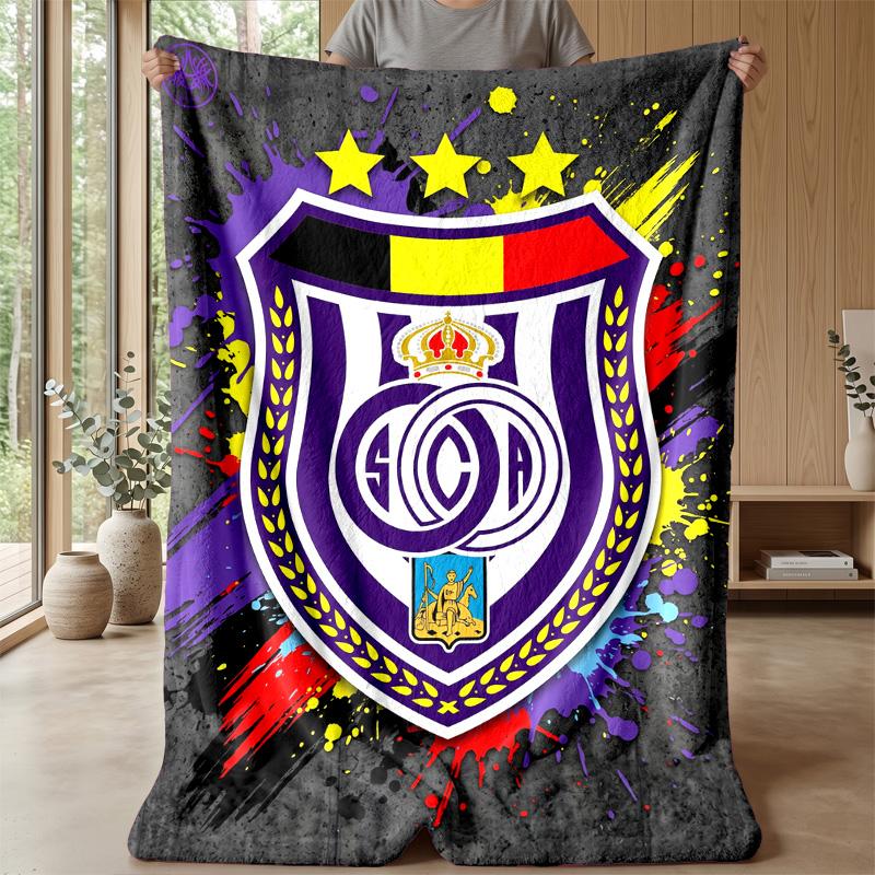 Coperta in pile di flanella morbida Anderlecht FC Leggera Accogliente Calda Coperta da divano letto Decorazione per la casa