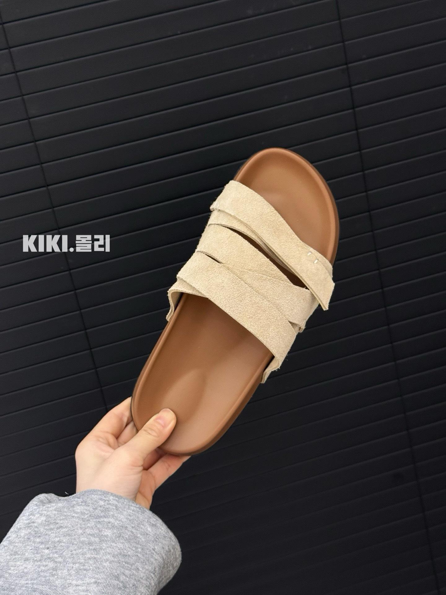 

Opalwalk летние новые мягкие кожаные высококачественные однотонные тапочки женские пляжные сандалии с открытым носком 40 бежевый