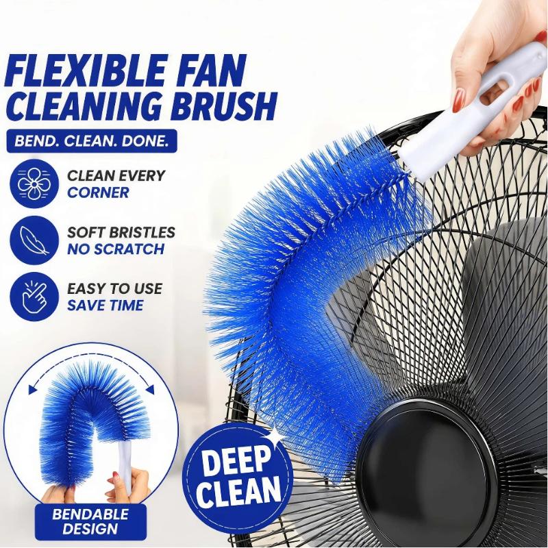 Fan Cleaning Brush With Dense Flexible Bristles High Efficiency Dust Removal For Home Fan Air Conditioner Gap Cleaning