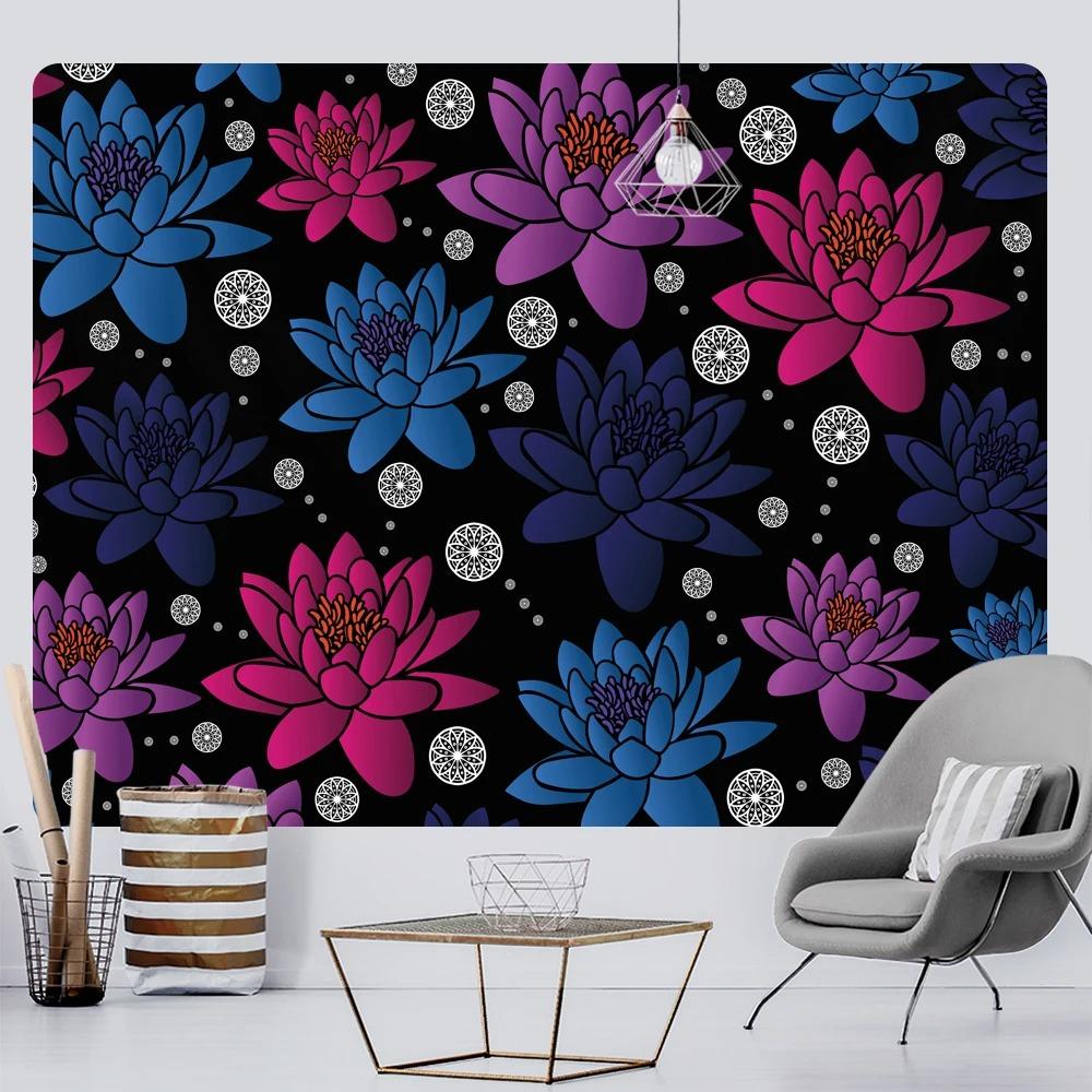 צמח פרח מנדלה שטיח קיר דקורטיבי לבית משרד סלון