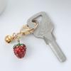 Set Of 3 Lifelike Strawberry Pendant Keychains Key Accessory Lightweight Key Holder Women's Fashion Bag Accessories