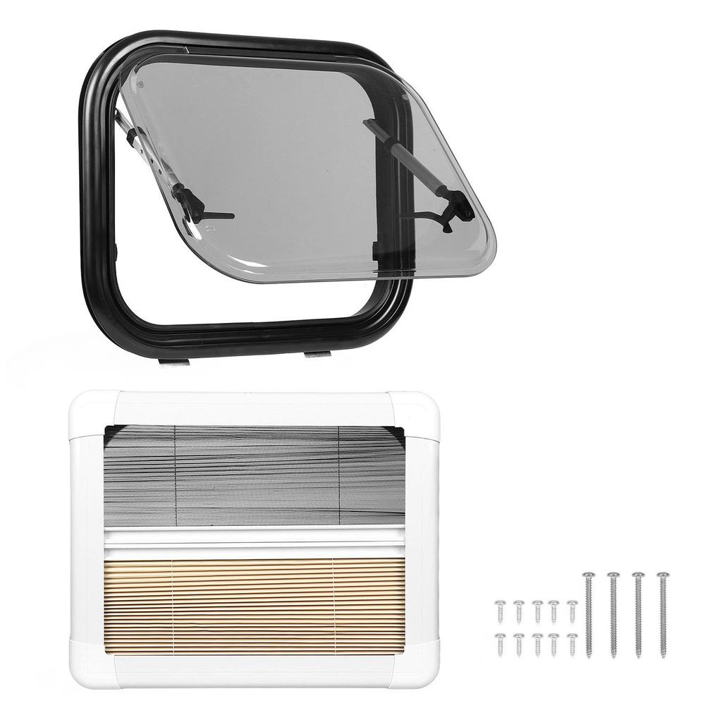 RV Window Aluminum Alloy 45 Degrees  Maximum Opening Angle RV Push Out Window for RV Camper Trailer Van