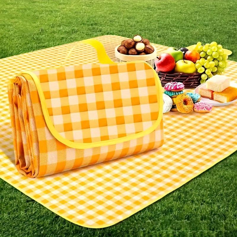 Extra Large 79 X 79 Picnic Blanket - Sand Resistant, Foldable Beach Mat for Camping, Hiking, and Outdoor Activities