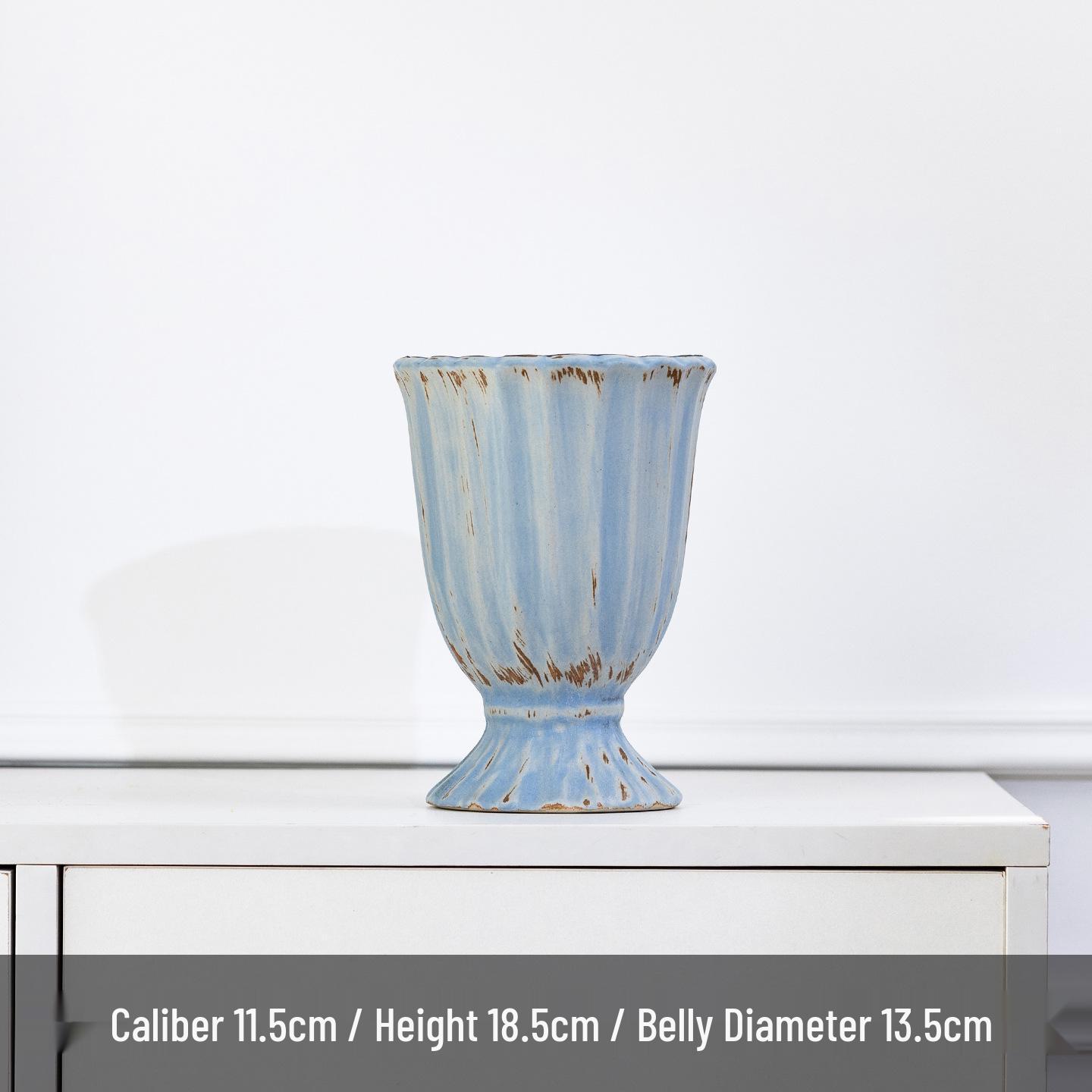 Wabi-Sabi Retro Ceramic Vase: New Chinese Style for Living Room or Tea Room Flower Arrangement