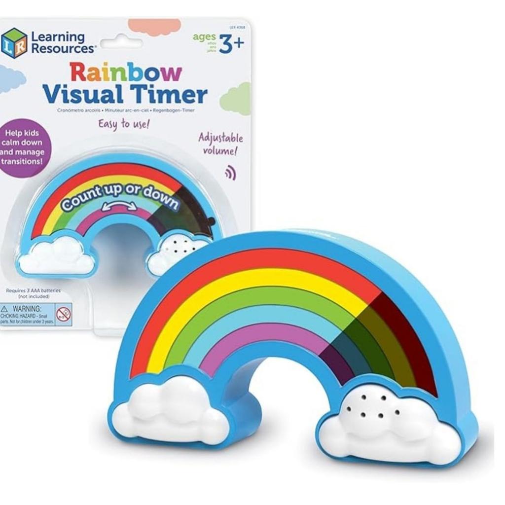 Learning Resources Rainbow Visual Timer for Time SEL Authentic Management, LER4368,