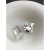 Fashion Niche Design Twisted C Font Irregular Earrings Metal Brushed Fancy Frosty Style Stud Earrings Women