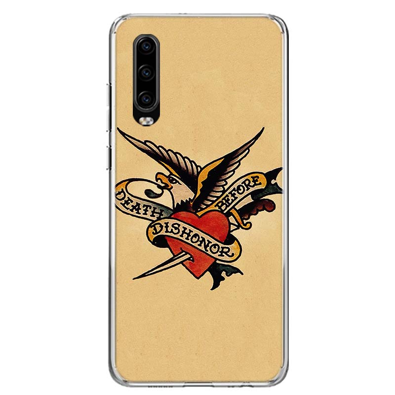 

Чехол для телефона Sailor Jerry Tattoo для Huawei P30 P20 P10 P40 P50 Pro Mate 20 40 30 10 Lite, популярный чехол Fundas Art Gift Coque Huawei Mate 40 Pro
