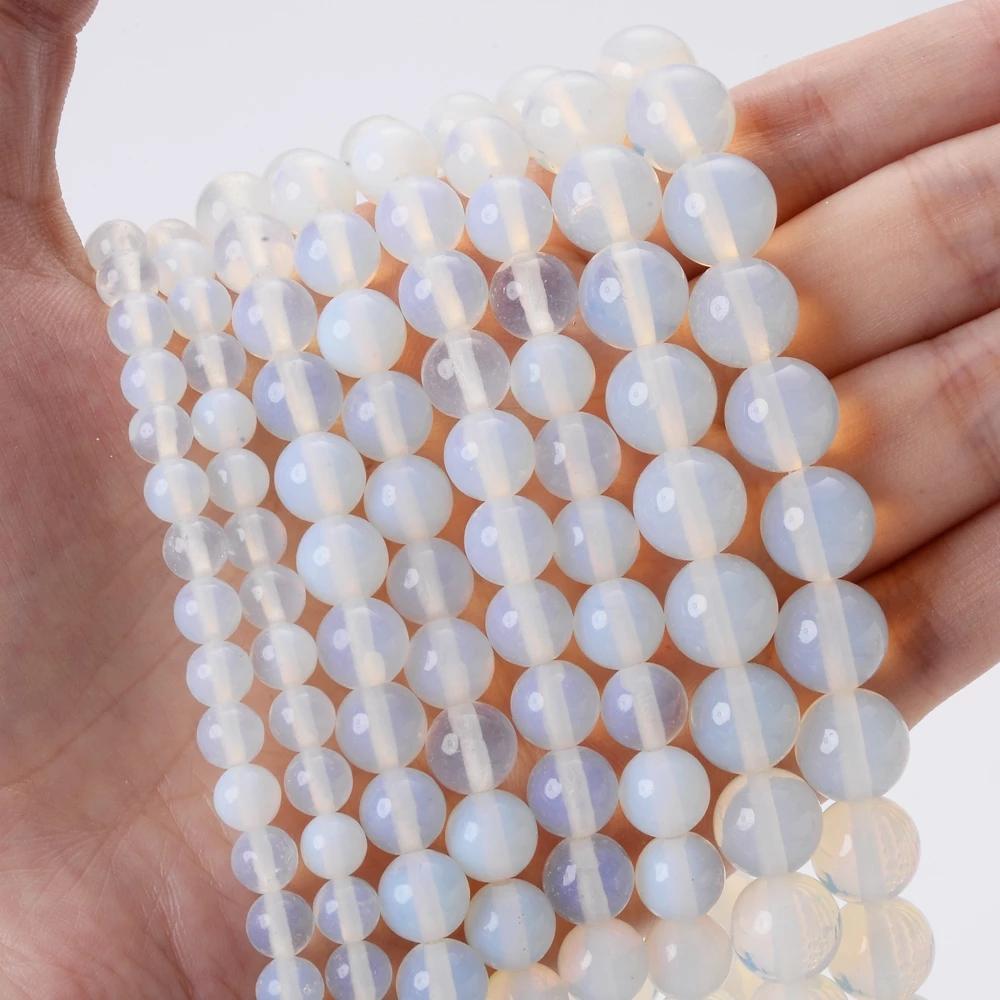 Natural Round Stone 4 6 8 10 12mm Tiger Eye Crystals Lava Turquoises Jades Loose Bead for Jewelry Making DIY Bracelet Needlework