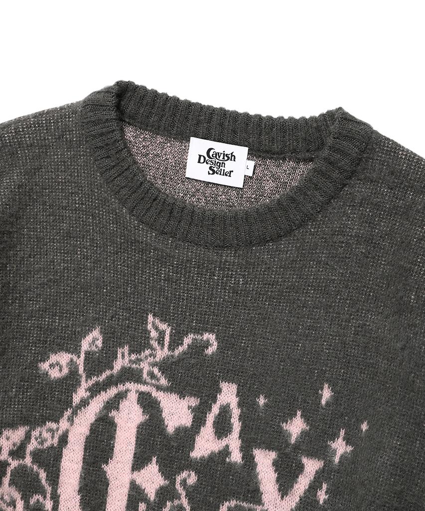 CAVISH Ivy Brushed Knit Sweater Charcoal(Cv2Efuk602A)