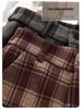 Women's Winter Plaid Wool High-Waisted Straight-Leg Cashmere Pants - Slimming, Loose, and Stylish